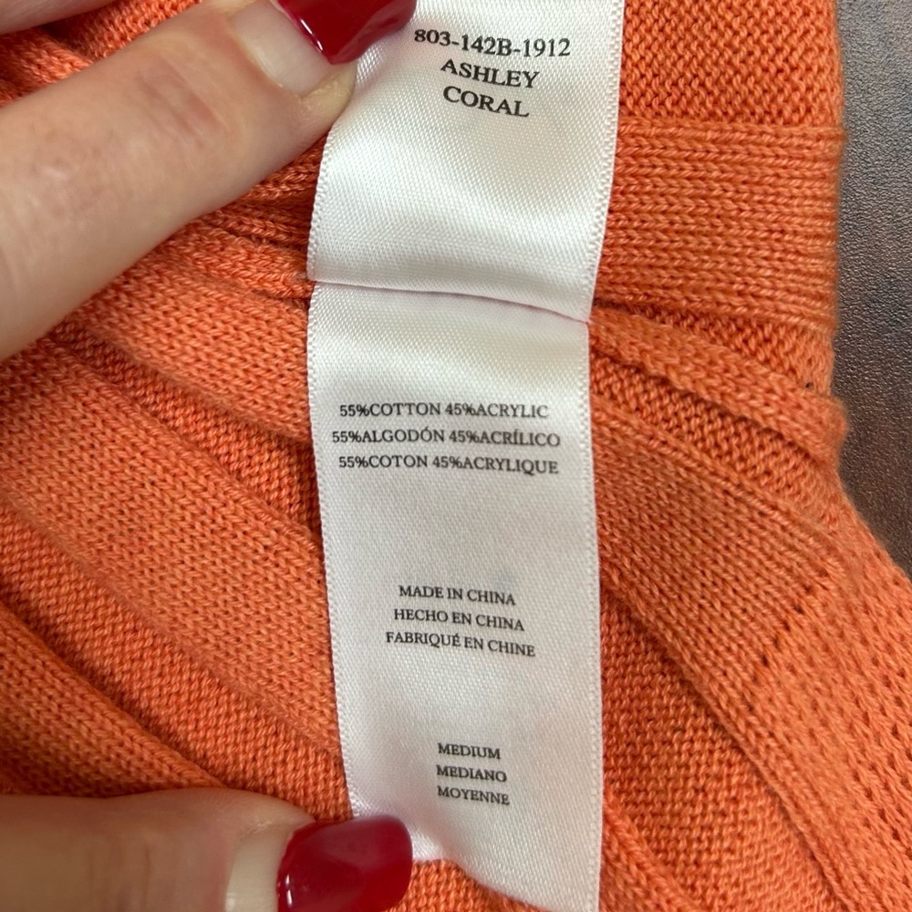 Rails Vibrant Coral Midi Dress        Size Medium - Picture 6 of 6